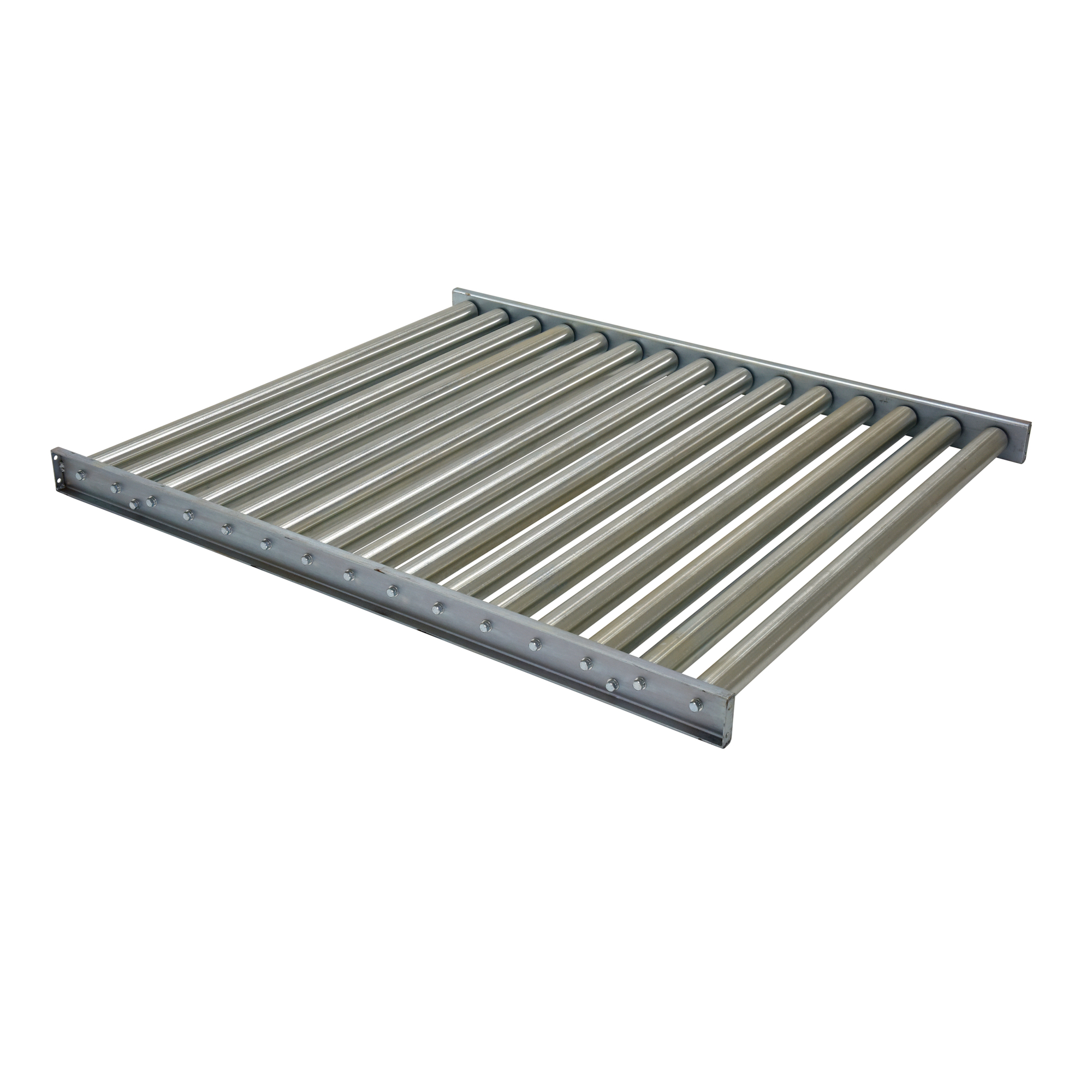 Vestil Gravity Roller Conveyor - 52in. x 60in., 5000 Lb. Capacity, Zinc-Plated Steel Frame, 30 Gal. Drum Size, Model# CONV-52-5-2-3L-Z